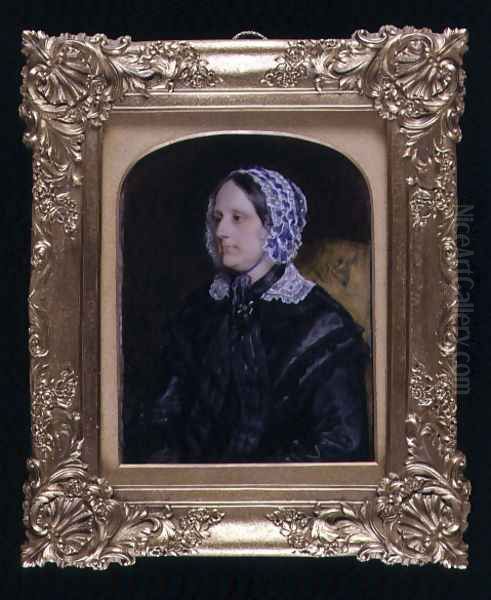 Portrait miniature of an unknown lady, 1852 Oil Painting by Sir William Charles Ross