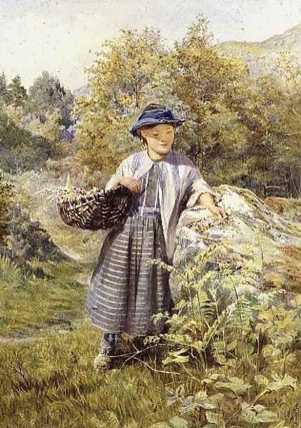 The Young Herbalist Oil Painting by John Isaac Richardson