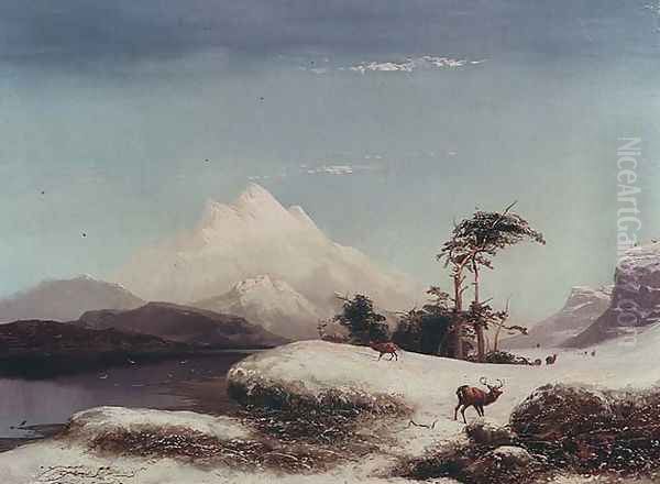 Scottish Highlands, 1873 Oil Painting by Clarence Roe