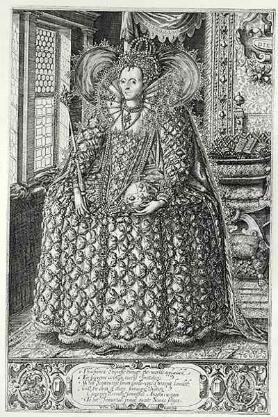 Portrait of Elizabeth I 1533-1603 engraved by the artist Oil Painting by William Rogers