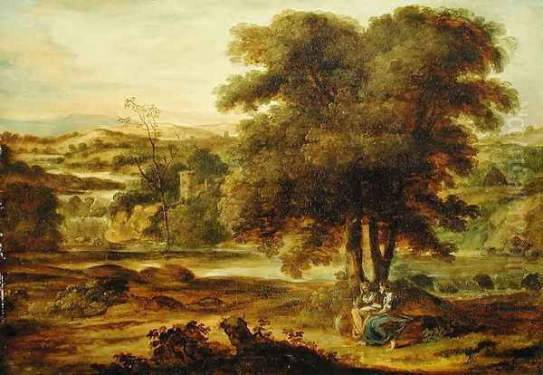 Classical Landscape, c.1767-71 Oil Painting by Alexander Runciman