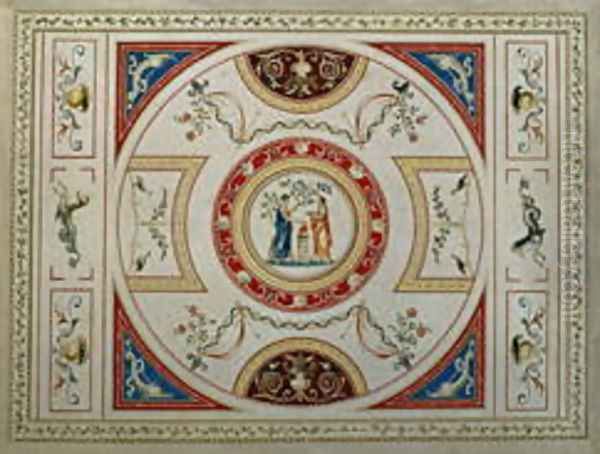 Neo-Classical Design for a Title Page, 1776 Oil Painting by George Richardson