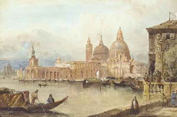 The Dogana, Venice Oil Painting by George Richardson