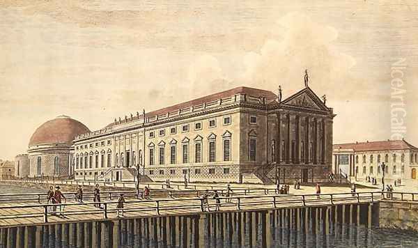 The Opera House, Berlin Oil Painting by Johann Georg Rosenberg