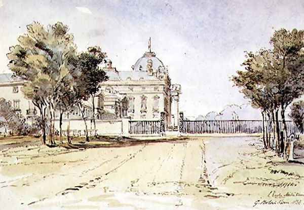 View of the Ecole Militaire in Paris, 1831 Oil Painting by G. Rolais