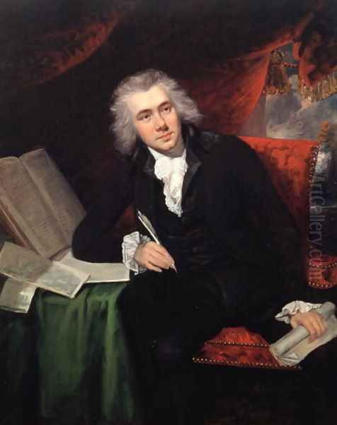 Portrait of William Wilberforce 1759-1833 Aged 29 Oil Painting by John Rising