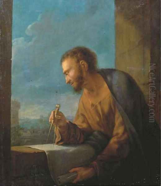 Archimedes Oil Painting by Salvator Rosa