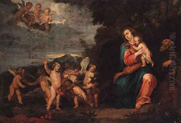 The Rest on the Flight into Egypt Oil Painting by Sir Peter Paul Rubens