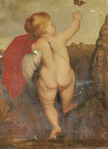 A putto Oil Painting by Sir Peter Paul Rubens