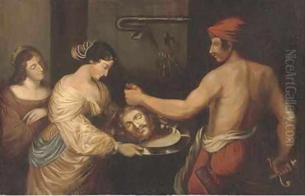 Salome with the head of Saint John the Baptist Oil Painting by Sir Peter Paul Rubens