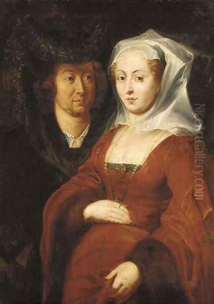 Ansegisus and Saint Bega Oil Painting by Sir Peter Paul Rubens