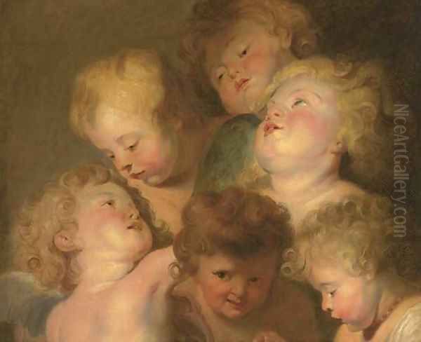 A study of putti Oil Painting by Sir Peter Paul Rubens