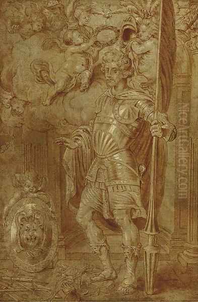 A personification of Victory Oil Painting by Sir Peter Paul Rubens