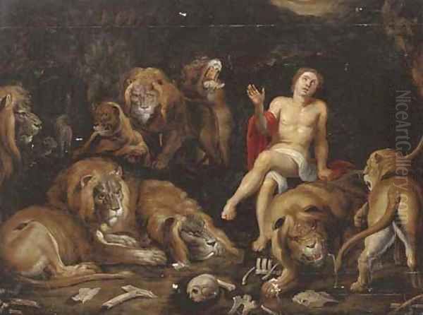 Daniel in the Lions' Den Oil Painting by Sir Peter Paul Rubens