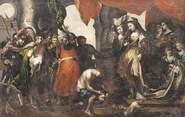 Queen Tomyris with the head of Cyrus Oil Painting by Sir Peter Paul Rubens