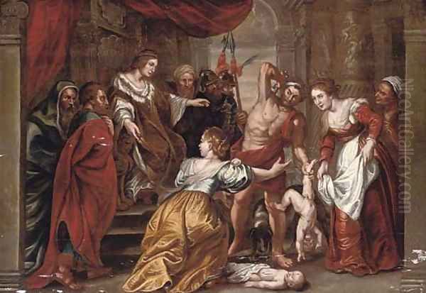 The Judgement of Solomon Oil Painting by Sir Peter Paul Rubens