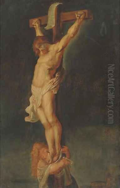 Christ on the Cross with the Magdalen Oil Painting by Sir Peter Paul Rubens