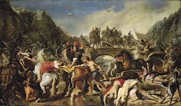 The Battle of the Amazons Oil Painting by Sir Peter Paul Rubens