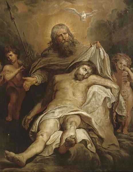 The Holy Trinity Oil Painting by Sir Peter Paul Rubens