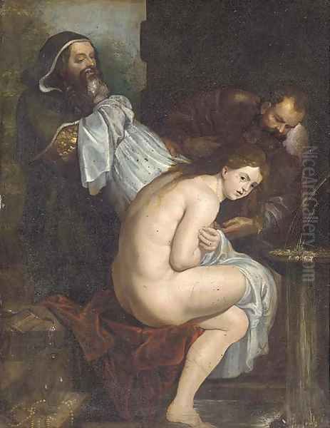 Susanna and the Elders Oil Painting by Sir Peter Paul Rubens