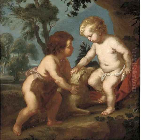 The Christ Child and the Infant Saint John the Baptist Oil Painting by Sir Peter Paul Rubens