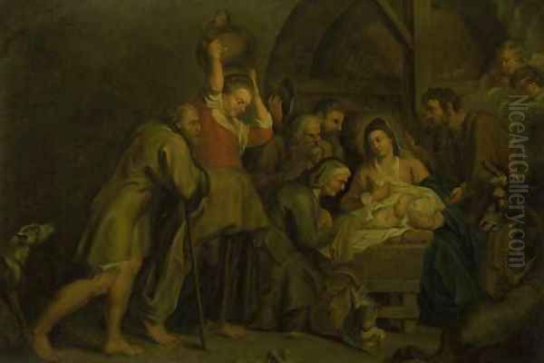 The Adoration of the Shepherds 3 Oil Painting by Sir Peter Paul Rubens