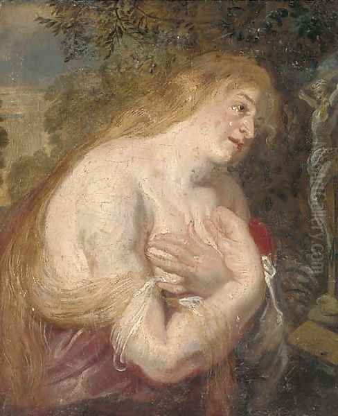 The Penitent Magdalen Oil Painting by Sir Peter Paul Rubens