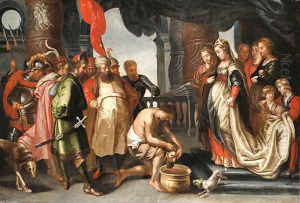 Queen Tomyris with the head of Cyrus 2 Oil Painting by Sir Peter Paul Rubens