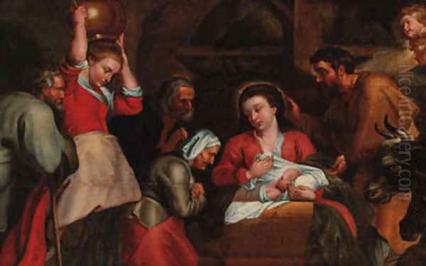 The Adoration of the Shepherds Oil Painting by Sir Peter Paul Rubens