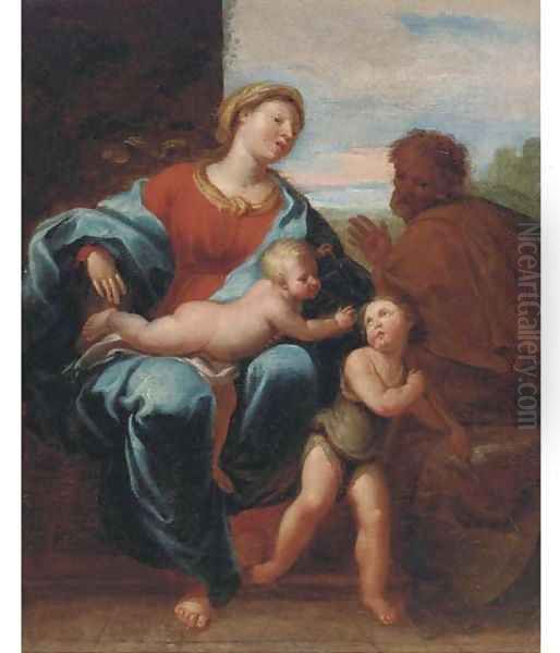 The Holy Family with the Infant Saint John the Baptist 2 Oil Painting by Sir Peter Paul Rubens