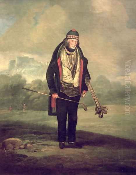 Caddie Willie at Bruntsfield, Edinburgh, 1824 by C.H Robertson