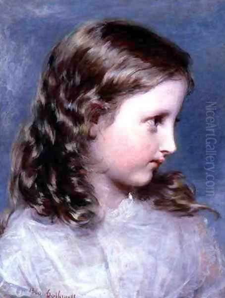 Head of a Girl, 1860 Oil Painting by Richard Rothwell