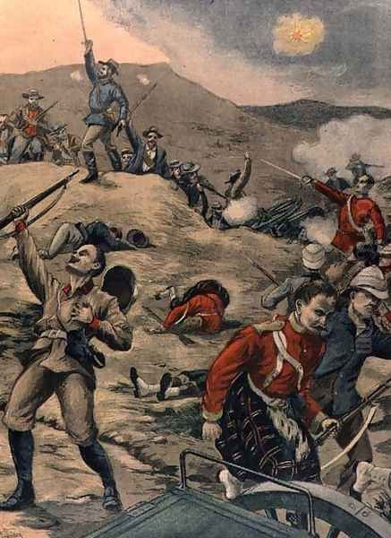 In Transvaal, the taking of an English battery by the Boers, illustration from Le Petit Journal, 28th January 1900 Oil Painting by Henri Rudaux