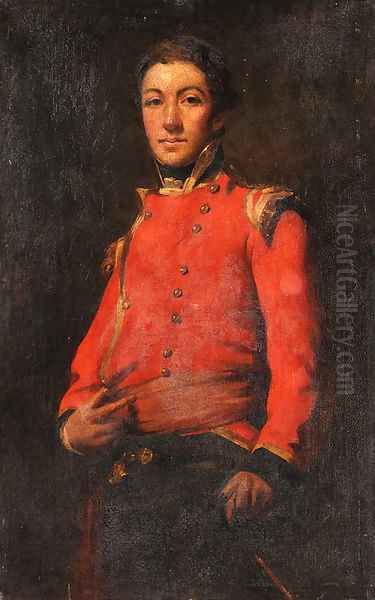 Portrait of an Officer in Uniform Oil Painting by Sir Henry Raeburn