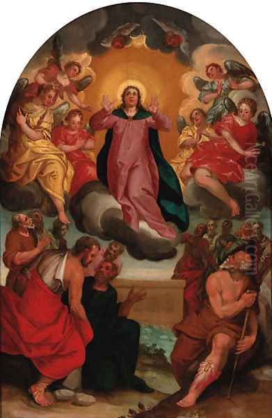 The Assumption of the Virgin Oil Painting by Hans Rottenhammer