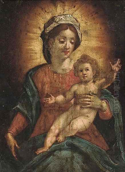 The Madonna Child Oil Painting by Hans Rottenhammer