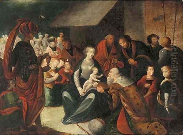 The Adoration of the Magi 2 Oil Painting by Hans Rottenhammer