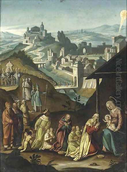 The Adoration of the Magi Oil Painting by Hans Rottenhammer