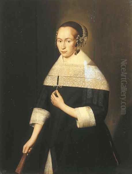 Portrait of a young lady Oil Painting by Jan Albertsz. Rootius