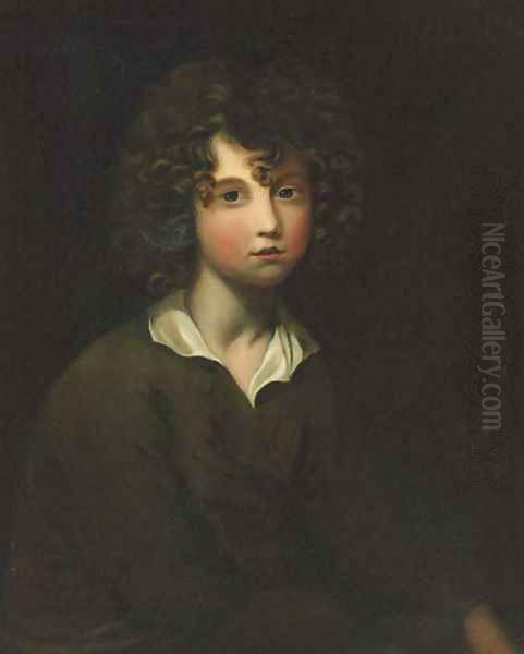 Portrait of a young boy by John Rising