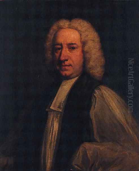 Portrait of a Gentleman, half-length, in clerical robes Oil Painting by Sir Joshua Reynolds