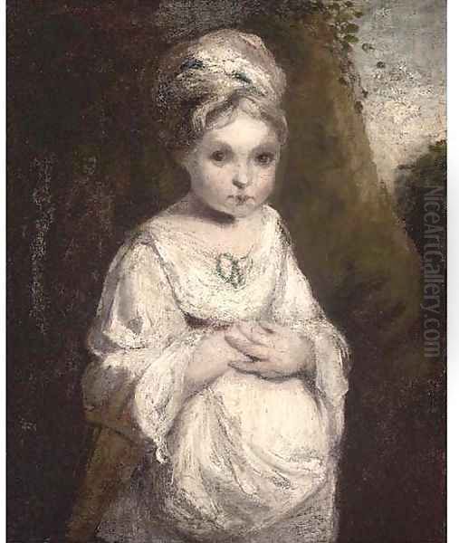 A strawberry girl Oil Painting by Sir Joshua Reynolds