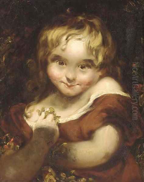 A young maiden Oil Painting by Sir Joshua Reynolds