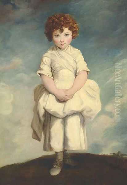 Portrait of Lady Gertrude Fitzpatrick as a child Oil Painting by Sir Joshua Reynolds