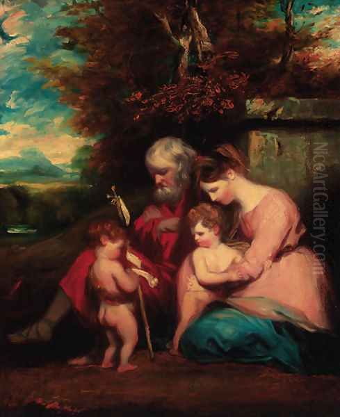 The Holy Family with the Infant Saint John the Baptist Oil Painting by Sir Joshua Reynolds