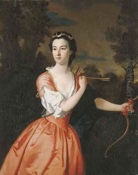 Portrait of Lady Frances Montague (d. 1788), as Diana Oil Painting by Allan Ramsay