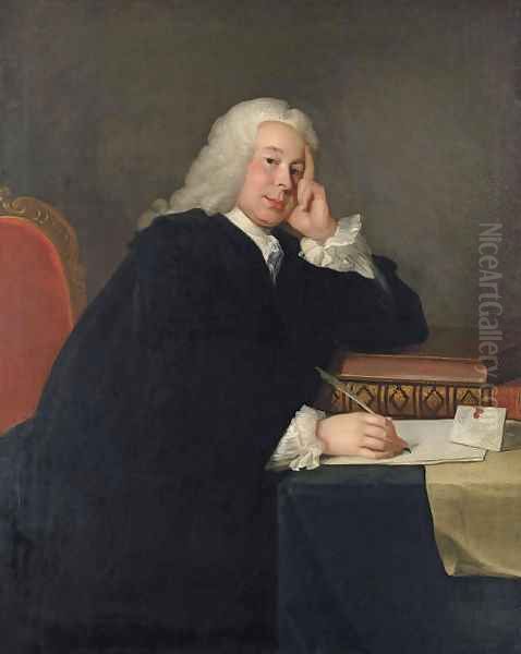 Portrait of Nicholas Hardinge, M.P. (1699-1758) Oil Painting by Allan Ramsay