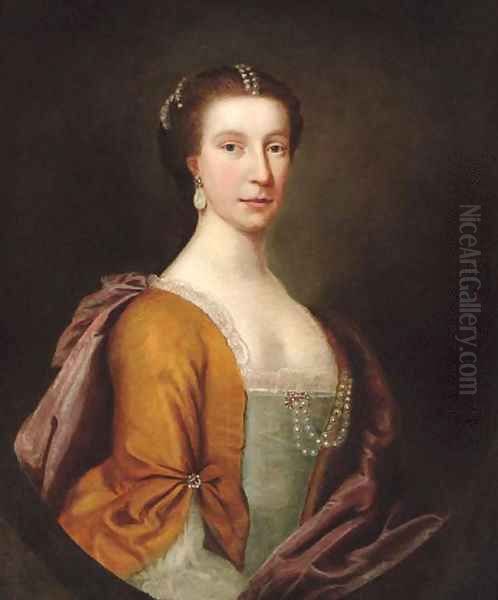 Portrait of a lady 4 Oil Painting by Allan Ramsay