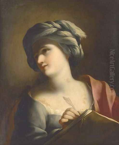 A Sibyl Oil Painting by Giovanni Francesco Romanelli