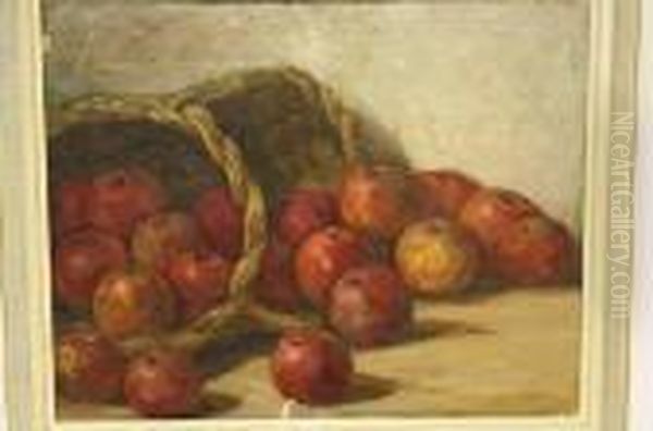 Stilleven Met Mand En Appels Oil Painting by Evert Pieters